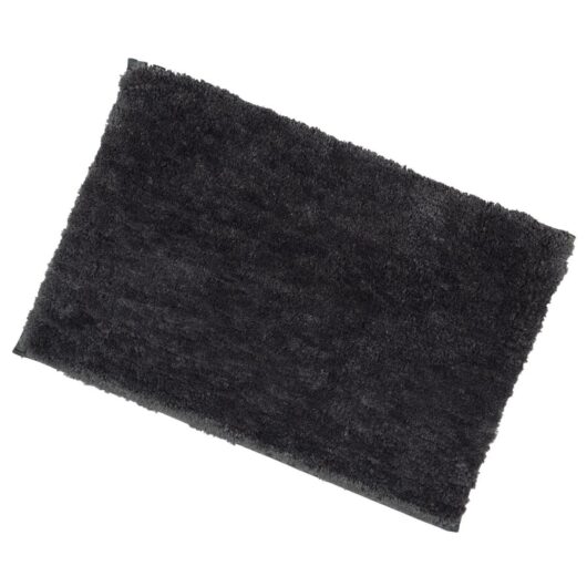 Soft Tufted Bathroom Bath Shower Mat Non-Slip Backing 12 Colours - Slate - 40x60cm