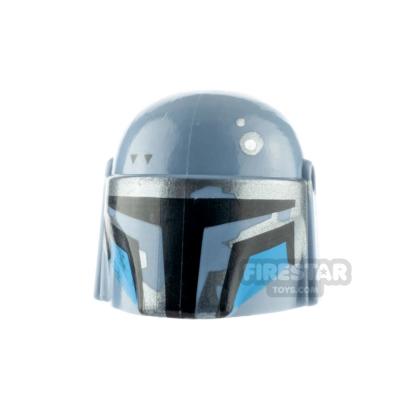 LEGO Minifigure Headgear SW Mandalorian Helmet with Dark Azure Marking