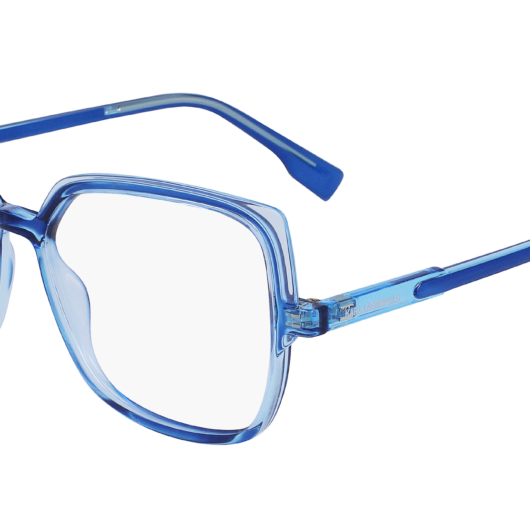 Karl Lagerfeld Woman KL6096 407 Vista frames Plastic Blue / blue Squat Fotocromatiche Photochromatic