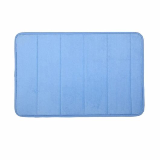 Microfibre Memory Foam Non Slip Bathroom Bath Shower Mat - Azure - 40x60cm