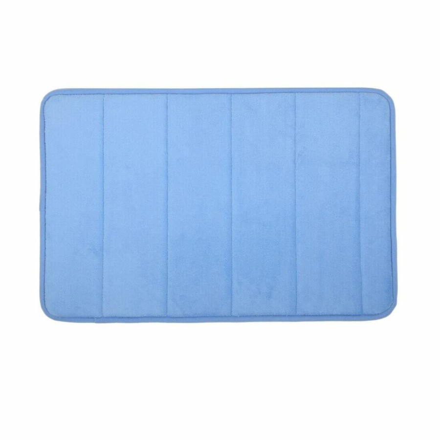 Microfibre Memory Foam Non Slip Bathroom Bath Shower Mat - Azure - 40x60cm