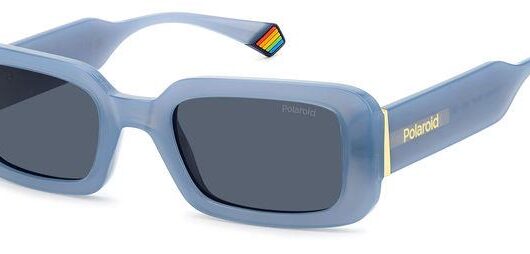 Polaroid Woman PLD 6208/S/X MVU/C3 Sunglasses Plastic Sky blue Blue Squared Polarized