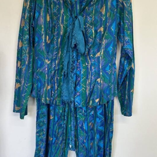 Rare Vintage Adini Trousers & Jacket Set Multi-coloured Size: L