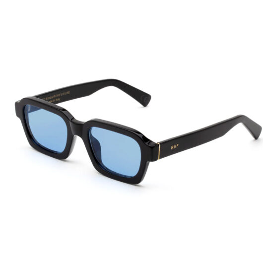 Retrosuperfuture Unisex Foe dear azure Sunglasses Acetate Black Light blue Squared