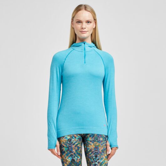 Ronhill Women's Life Seamless Hoodie, Blue