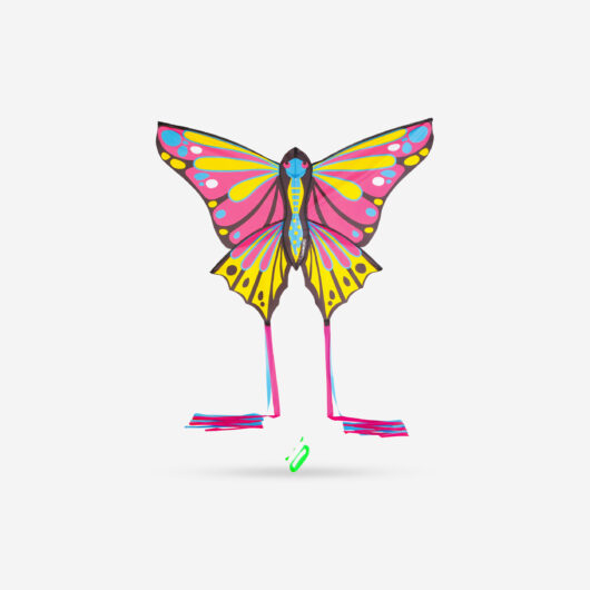 Static Kite - Mfk160 Butterfly Pink/yellow